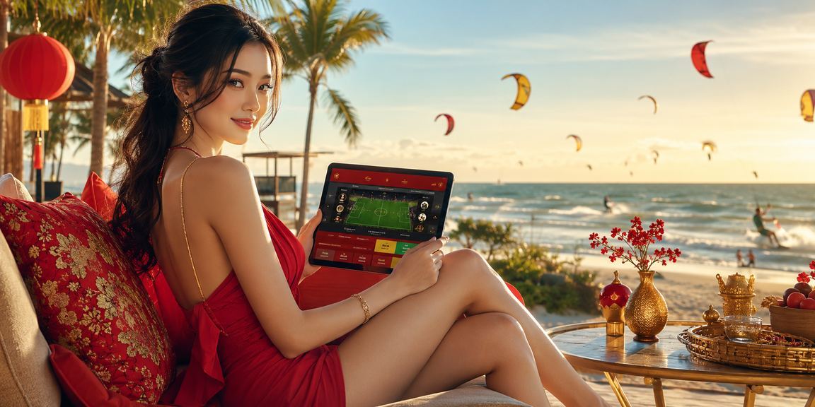 Người chơi tại Mũi Né xem thông tin jackpot trên điện thoại trong kỳ nghỉ lễ